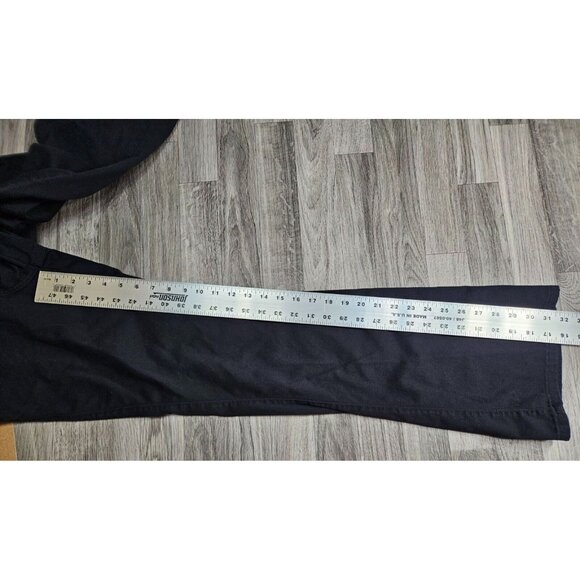 (3/$35) Lee Dungarees Juniors Size 7 Flare Pockets Black Denim Jeans - Picture 9 of 11